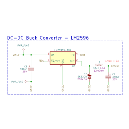 DC-DC Buck Converter Module - LM2596 for KiCAD - Image 2