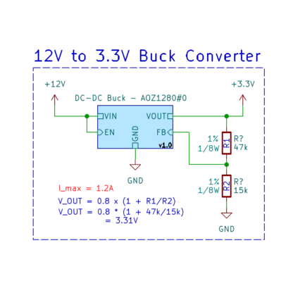DC-DC Buck Converter Module - AOZ1280 for KiCAD