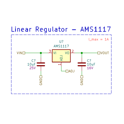 Adjustable Linear Regulator Module - AMS1117-ADJ for KiCAD - Image 2